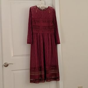 ASOS DESIGN Premium lace midi skater dress